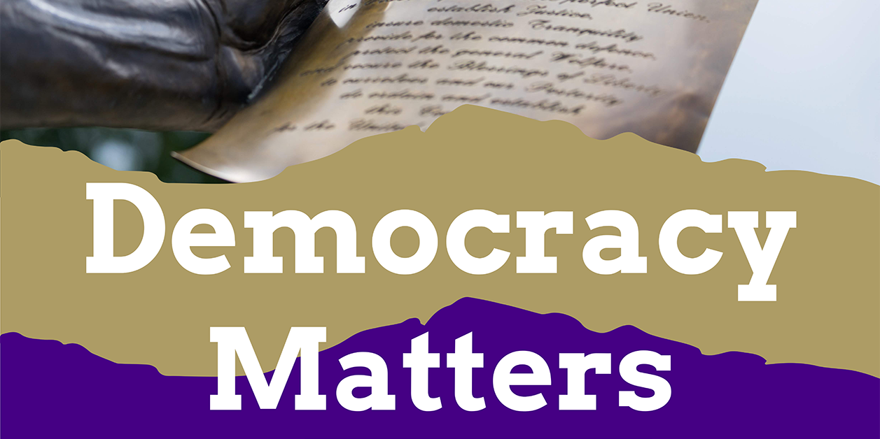 JMU's Democracy Matters podcast logo