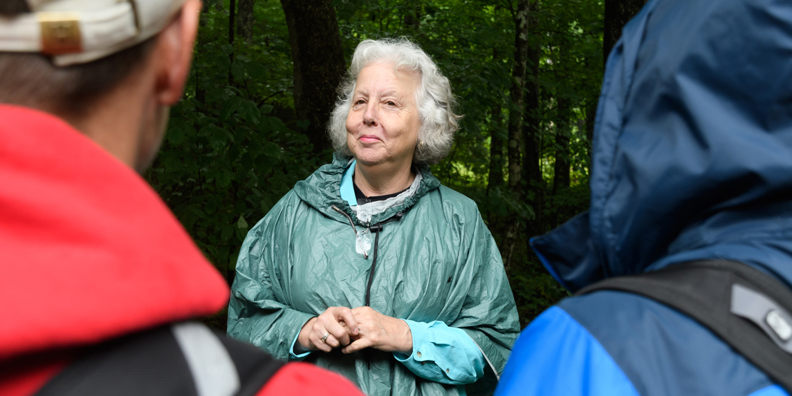 Ann Berry Somers on site at a HERP Project herpetology camp.