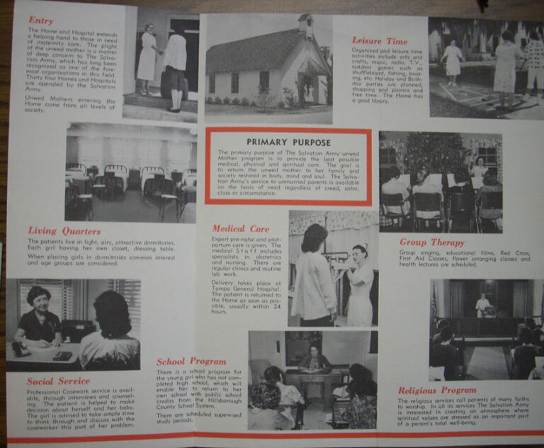 Info brochure about a maternity home.