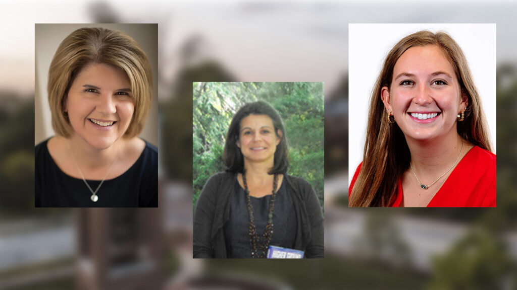 three separate headshots of UNCG faculty members with in a single picture