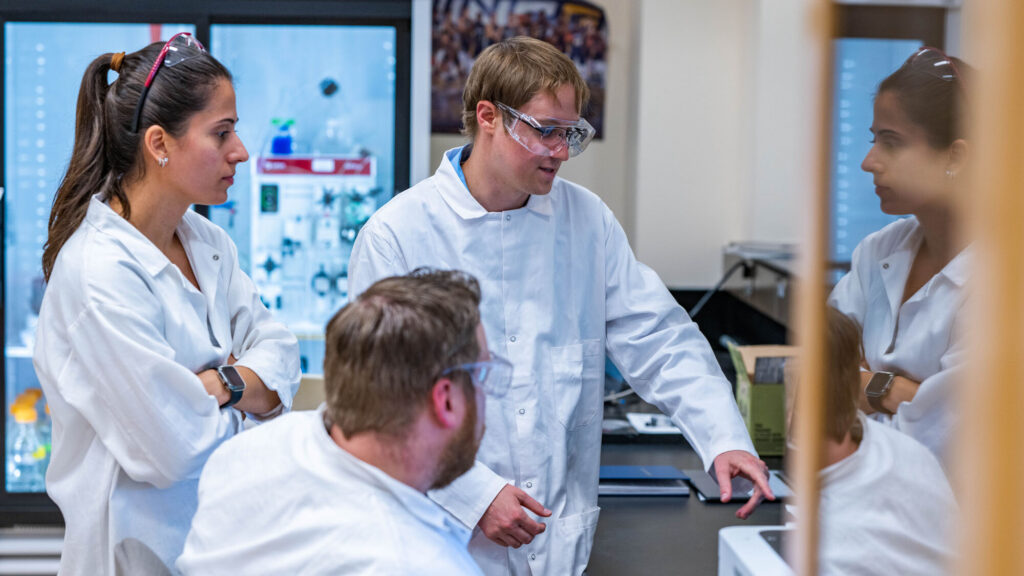 Chemistry professor Dr. Jonathan Chekan's lab focuses on natural products.