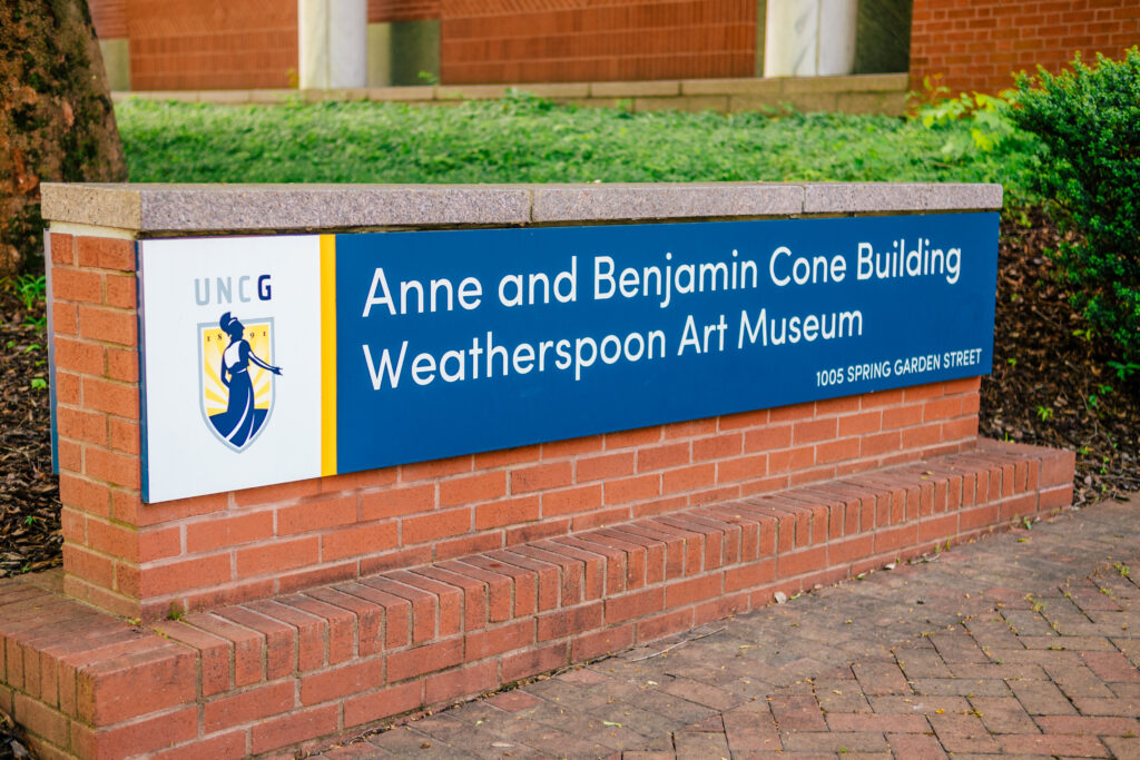 Weatherspoon Art Museum sign