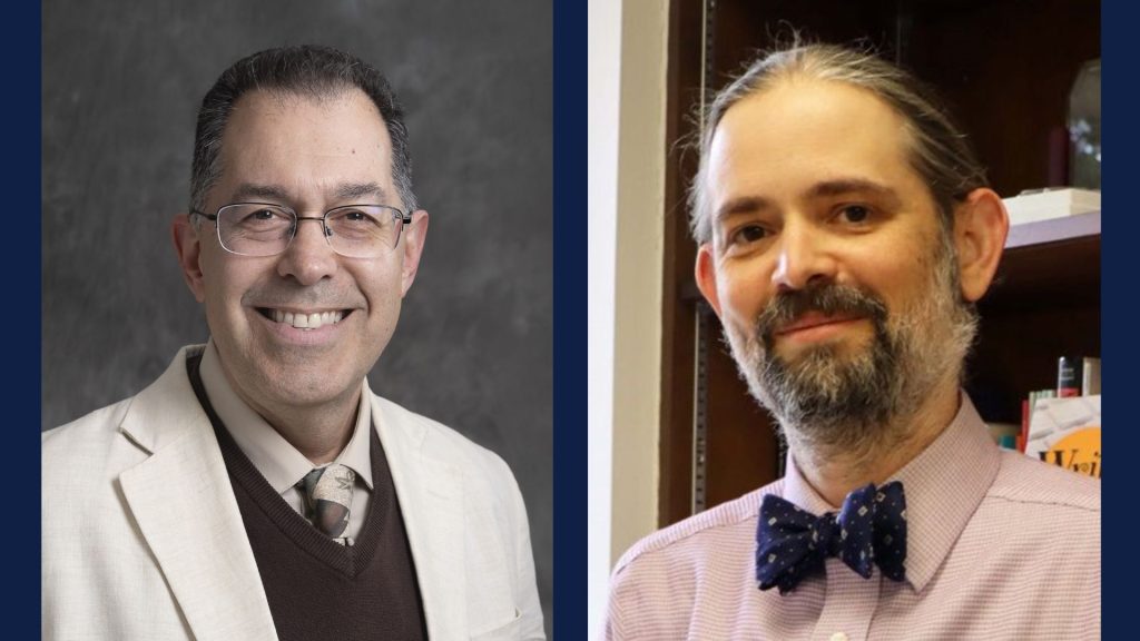 Dr. Michael Kane and Dr. Paul Silvia shown in side-by-side portraits
